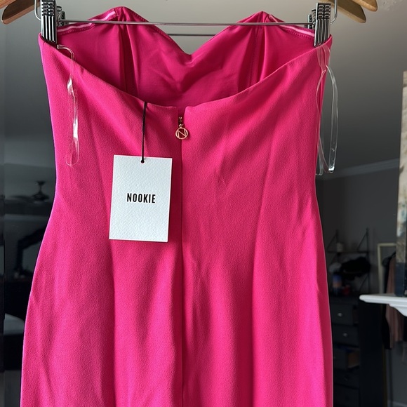 NWT NOOKIE CHERISH GOWN DRESS IN HOT PINK - Picture 5 of 6